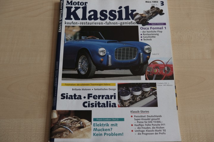 Deckblatt Motor Klassik (03/1992)